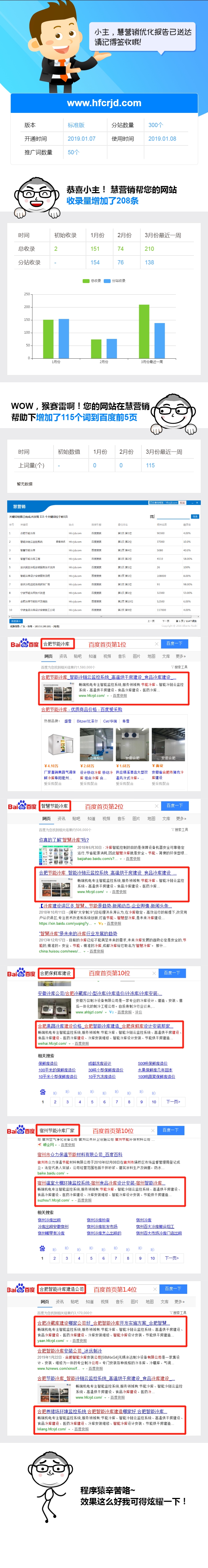 百度优化排名案例